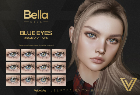 Second Life Marketplace - [ VelvetVue ] Bella :: Blue eyes
